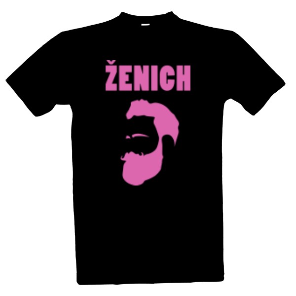 Tričko s potiskem Ženich pink